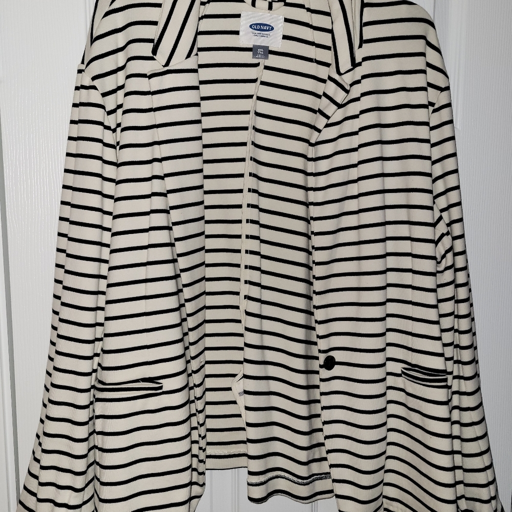 Old Navy, Navy Blue and Cream Blazer